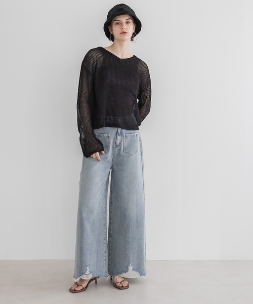 coca（coca）（コカ）の「タックバケットハット（ハット・レディース・アイボリー/ブラック・ONE SIZE）」の4枚目の写真