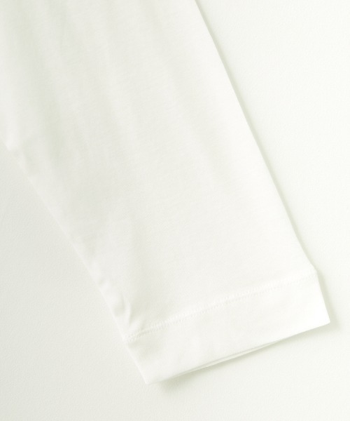 mizuiroind（ミズイロインド）の「[mizuiro ind/ミズイロインド] ガーゼ ワイドシアーTシャツ（Tシャツ/カットソー・レディース・ブラック/オフホワイト/ブルー・F）」の6枚目の写真