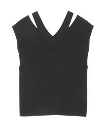 LAGUNAMOON | ダブルVネックニットプルオーバー(ニット/セーター)