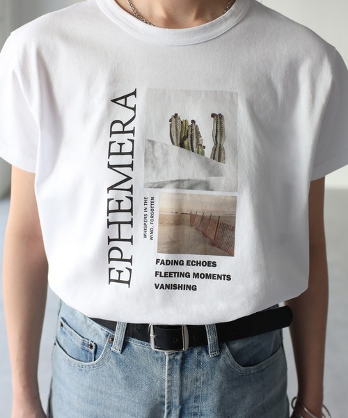 Riberry(リベリー)の「EPHEMERAフォトコンパクトTシャツ(Tシャツ/カットソー・レディース・ブラック/オフホワイト・FREE)」の21枚目の写真