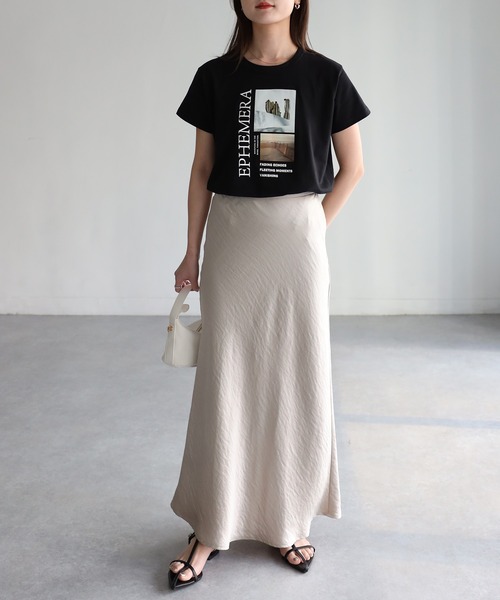 Riberry(リベリー)の「EPHEMERAフォトコンパクトTシャツ(Tシャツ/カットソー・レディース・ブラック/オフホワイト・FREE)」の18枚目の写真