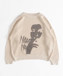 【低身長だからカッコよく着こなせるアイテム】グラフィックメッシュニット