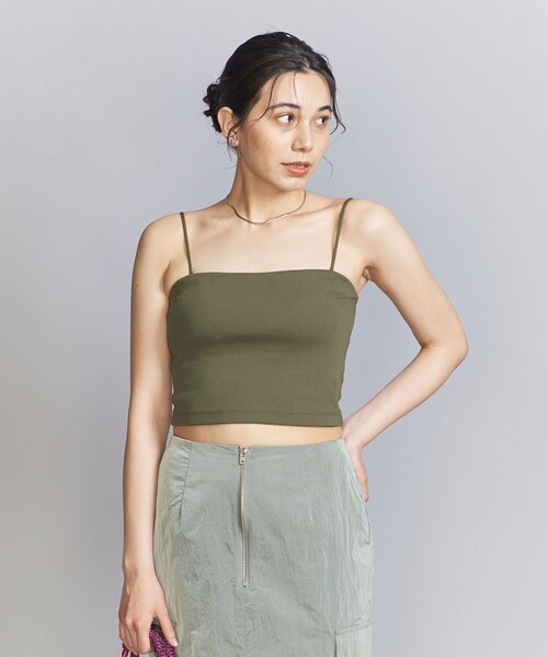BEAUTY&YOUTH UNITED ARROWS（ビューティーアンドユースユナイテッドアローズ）の「ベアフライス バンドゥ（キャミソール・レディース・ブラック/オリーブ/ホワイト・FREE）」の4枚目の写真