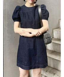 MURUA | パフスリーブステッチミニワンピース(ワンピース)