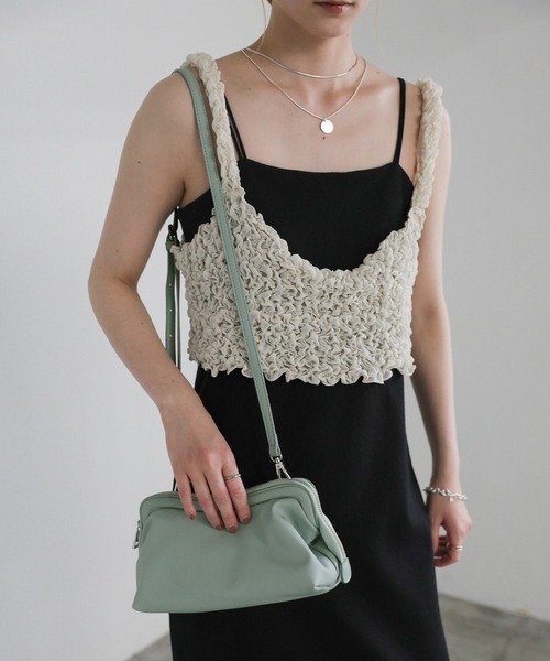 select MOCA(セレクトモカ)の「ウェーブデザインショルダーバッグ(ショルダーバッグ・レディース・ブラック/アイボリー/ライトブルー・FREE)」の22枚目の写真