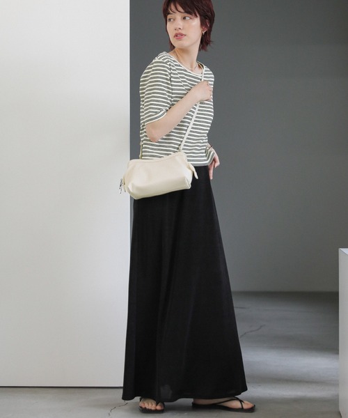 select MOCA(セレクトモカ)の「ウェーブデザインショルダーバッグ(ショルダーバッグ・レディース・ブラック/アイボリー/ライトブルー・FREE)」の6枚目の写真