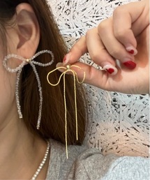 【OKUOKU　0909】ピアス リボンモチーフ rac-pierce-1【RBN】