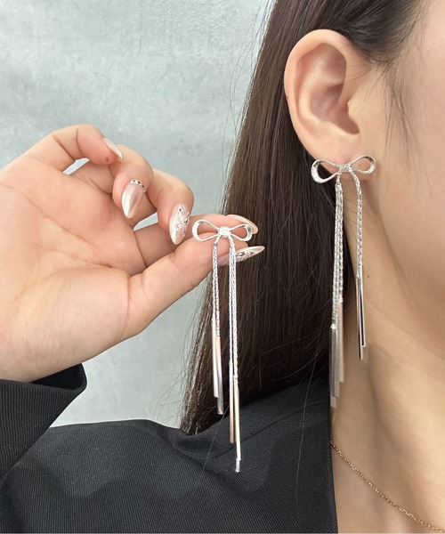 Burner(バーナー)の「【OKUOKU 0909】ピアス リボンモチーフ rac-pierce-1【RBN】(ピアス(両耳用)・レディース・C/D/F/A/B/E・FREE)」の5枚目の写真