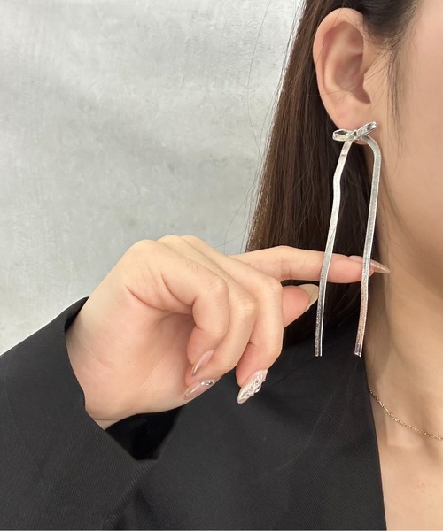 Burner(バーナー)の「【OKUOKU 0909】ピアス リボンモチーフ rac-pierce-1【RBN】(ピアス(両耳用)・レディース・C/D/F/A/B/E・FREE)」の6枚目の写真