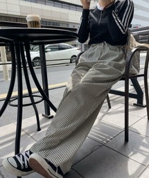 ISOOK | ストライプイージーパンツ(comochi select) / ストライプパンツ 柄パンツ イージーパンツ(その他パンツ)