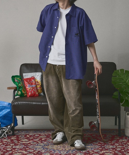 kutir(クティール)の「ロゴ刺繍ビックチェックシャツ(シャツ/ブラウス・メンズ・ライトブルー/ブルー・MEDIUM/LARGE)」の20枚目の写真