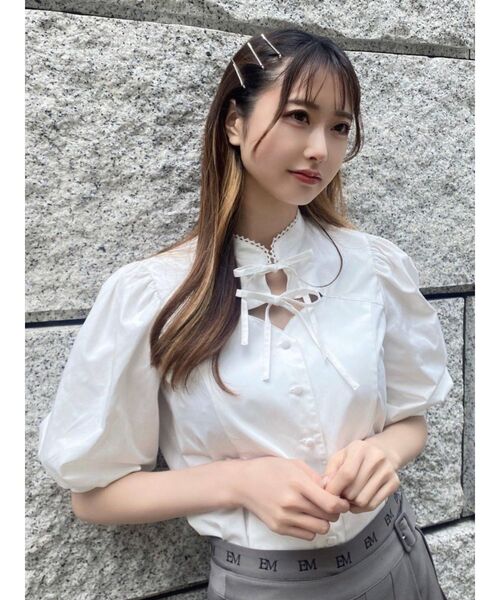 【セール】ダブルリボンデコルテブラウス（シャツ/ブラウス）｜EATME（イートミー）