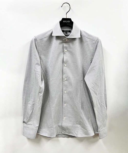 MICHEL KLEIN HOMME (ミッシェルクランオム)の「《日本製》ラッセルジャージシャツ(シャツ/ブラウス・メンズ・ホワイト/ネイビー・MEDIUM/LARGE/X-LARGE)」の11枚目の写真