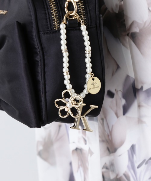 パールイニシャルチャーム（キーケース/キーアクセサリー