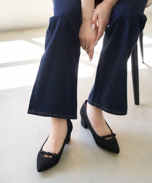 LE TALON（ルタロン）の「4.5cmフロントリボンレースパンプス