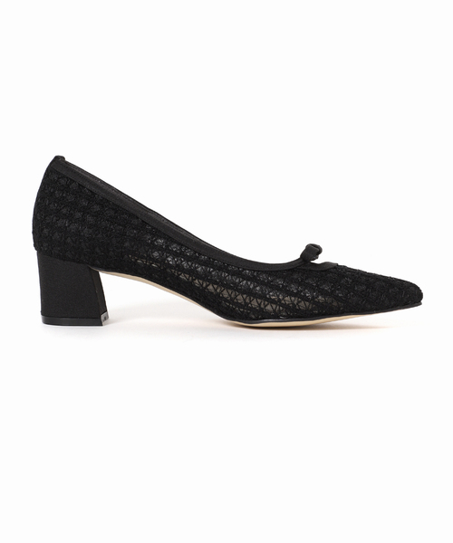 LE TALON(ルタロン)の「4.5cmフロントリボンレースパンプス(パンプス・レディース・アイボリー/ブラック×ブラック・22cm/22.5cm/23cm/23.5cm/24cm/24.5cm/25cm)」の9枚目の写真