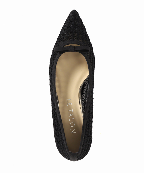 LE TALON(ルタロン)の「4.5cmフロントリボンレースパンプス(パンプス・レディース・アイボリー/ブラック×ブラック・22cm/22.5cm/23cm/23.5cm/24cm/24.5cm/25cm)」の11枚目の写真