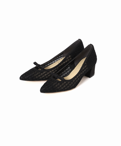 LE TALON(ルタロン)の「4.5cmフロントリボンレースパンプス(パンプス・レディース・アイボリー/ブラック×ブラック・22cm/22.5cm/23cm/23.5cm/24cm/24.5cm/25cm)」の16枚目の写真
