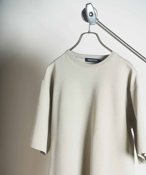 UNION STATION(ユニオンステーション)の「オーバーサイズニットT(ニット/セーター・メンズ・ブルー/グリーン/ベージュ系その他/ネイビー・LL/M/L)」の5枚目の写真