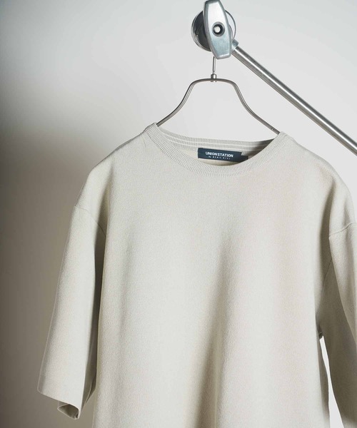 UNION STATION(ユニオンステーション)の「オーバーサイズニットT(ニット/セーター・メンズ・ブルー/グリーン/ベージュ系その他/ネイビー・LL/M/L)」の6枚目の写真