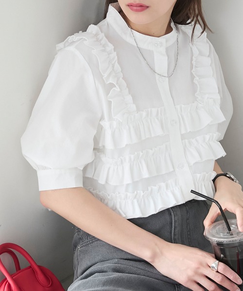 papier ホワイト フリルビスチェ フリルビスチェ｜ちゃんえぬさんコラボキット | ［hus:］フース