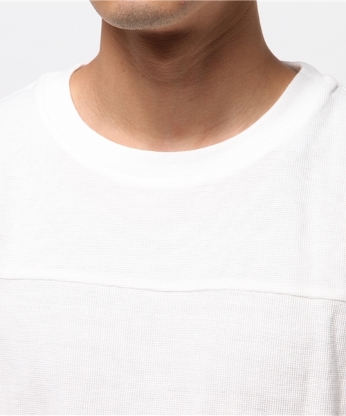 WEGO（ウィゴー）の「WEGO/ワッフルラウンドカットソー（Tシャツ/カットソー・メンズ・レッド/ホワイト/カーキ/ブラック・MEDIUM/LARGE）」の6枚目の写真