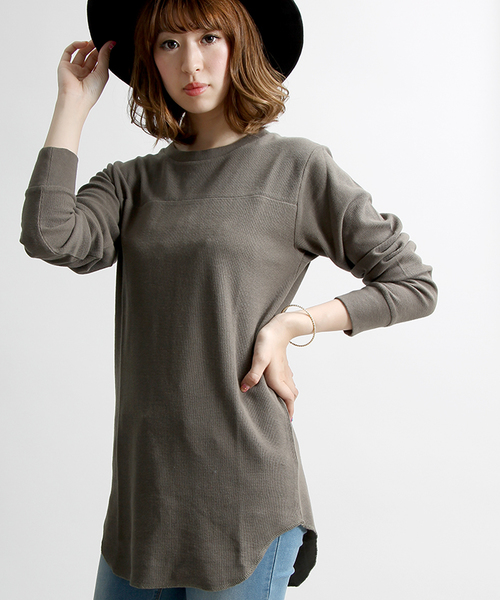 WEGO（ウィゴー）の「WEGO/ワッフルラウンドカットソー（Tシャツ/カットソー・メンズ・レッド/ホワイト/カーキ/ブラック・MEDIUM/LARGE）」の15枚目の写真