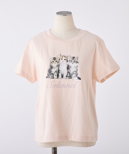 one after another NICE CLAUP(ワンアフターアナザーナイスクラップ)の「ねこアソートTee(Tシャツ/カットソー・レディース・ピンク/アイボリー/チャコールグレー/ピンク系その他・FREE)」の18枚目の写真