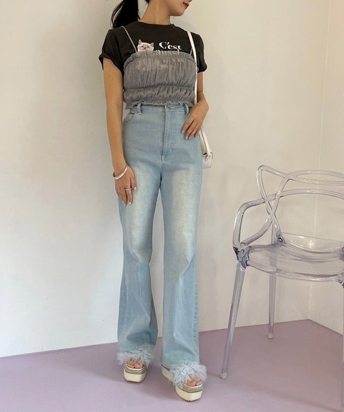 one after another NICE CLAUP(ワンアフターアナザーナイスクラップ)の「ねこアソートTee(Tシャツ/カットソー・レディース・ピンク/アイボリー/チャコールグレー/ピンク系その他・FREE)」の20枚目の写真