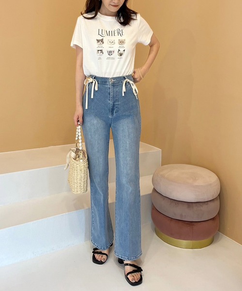 one after another NICE CLAUP(ワンアフターアナザーナイスクラップ)の「ねこアソートTee(Tシャツ/カットソー・レディース・ピンク/アイボリー/チャコールグレー/ピンク系その他・FREE)」の10枚目の写真