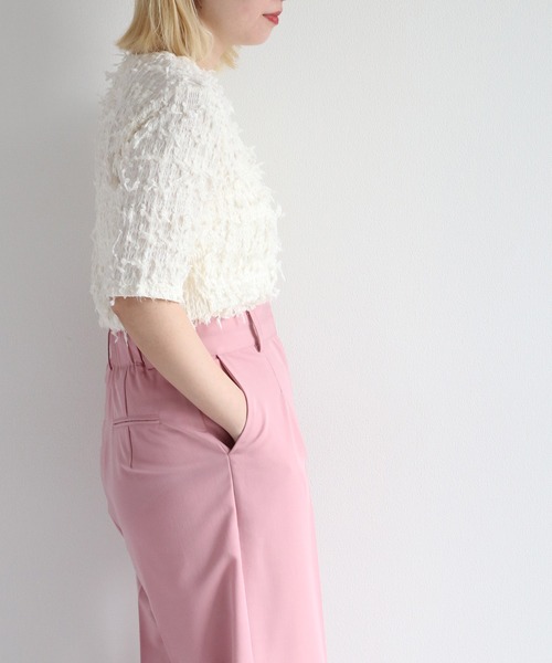 cepo（セポ）の「フリンジシンプルTee（Tシャツ/カットソー・レディース・ブラック/オフホワイト・M）」の10枚目の写真