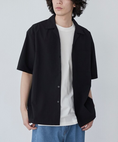 ikka シャツ バイカラーオープンカラーシャツ メンズ : ZOZOTOWN