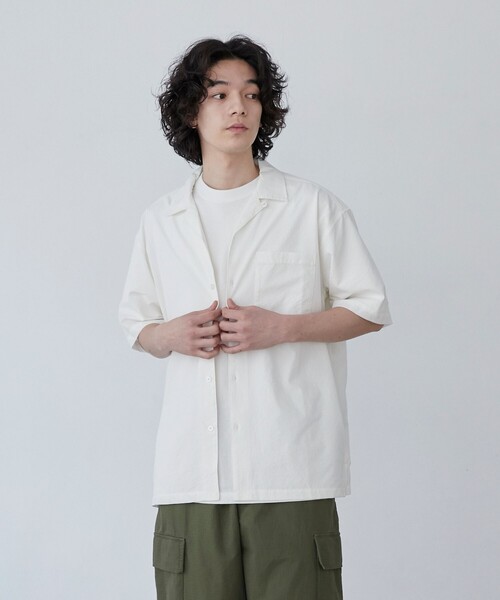 セール】COOL&DRYエンボスオープンカラーシャツ（WEB限定カラー