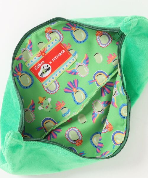 チチカカ（チチカカ）の「「ミーノ」コラボレーションそら豆ビッグポーチ（ポーチ・レディース・グリーン・FREE）」の3枚目の写真