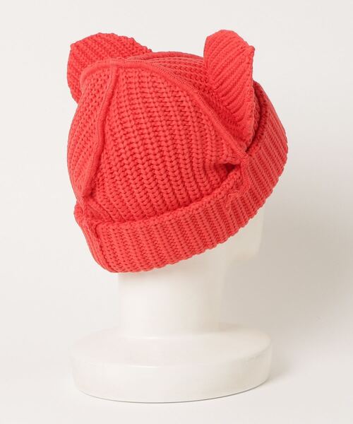 charles jeffrey（チャールズジェフリー）の「CHUNKY EARS BEANIE（ニットキャップ/ビーニー・レディース・レッド・ONE SIZE）」の2枚目の写真