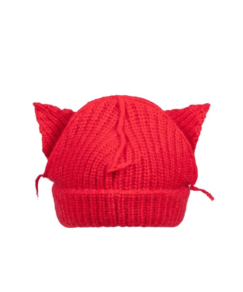 charles jeffrey（チャールズジェフリー）の「CHUNKY EARS BEANIE（ニットキャップ/ビーニー・レディース・レッド・ONE SIZE）」の3枚目の写真