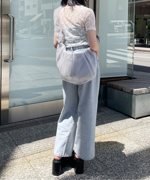 one wayザッカ(ワンウェイザッカ)の「チュールハンドルショルダーバッグ(ショルダーバッグ・レディース・アイボリー/ブラック/グレー/イエロー・FREE)」の14枚目の写真