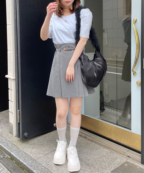 one wayザッカ(ワンウェイザッカ)の「チュールハンドルショルダーバッグ(ショルダーバッグ・レディース・アイボリー/ブラック/グレー/イエロー・FREE)」の10枚目の写真