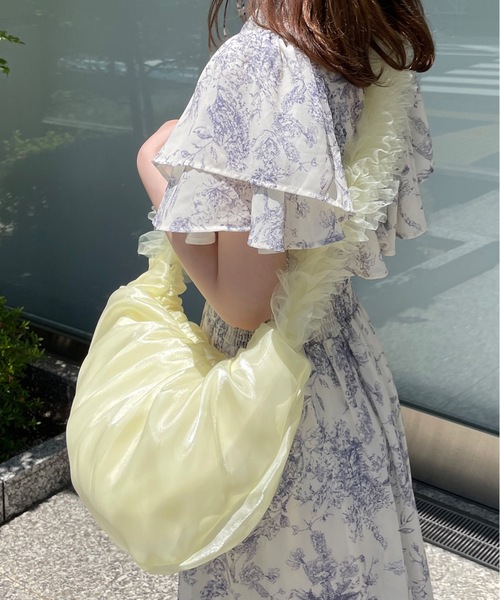 one wayザッカ(ワンウェイザッカ)の「チュールハンドルショルダーバッグ(ショルダーバッグ・レディース・アイボリー/ブラック/グレー/イエロー・FREE)」の19枚目の写真