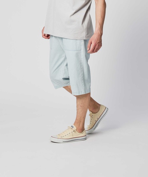 Right-on（ライトオン）の「デニムリブクロップド（デニムパンツ・メンズ・ダークインディゴブルー/ライトインディゴブルー/オフホワイト・S/M/L/XL）」の14枚目の写真