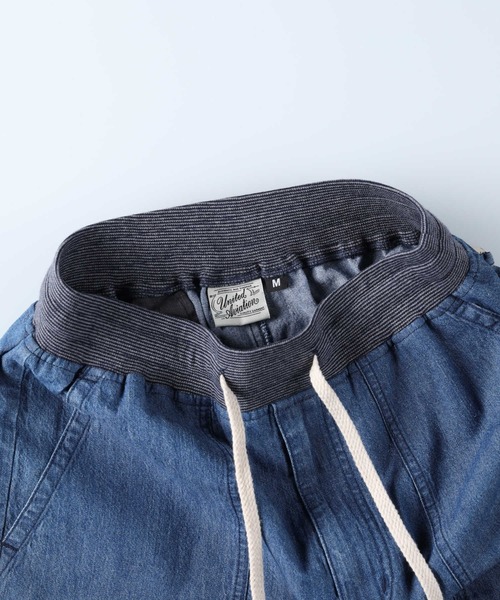 Right-on（ライトオン）の「デニムリブクロップド（デニムパンツ・メンズ・ダークインディゴブルー/ライトインディゴブルー/オフホワイト・S/M/L/XL）」の10枚目の写真