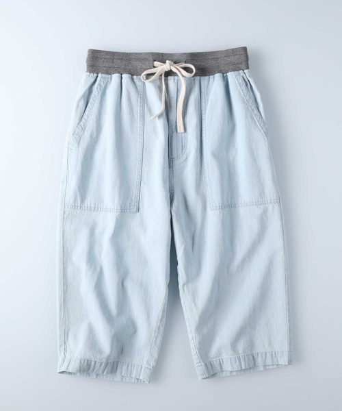 Right-on（ライトオン）の「デニムリブクロップド（デニムパンツ・メンズ・ダークインディゴブルー/ライトインディゴブルー/オフホワイト・S/M/L/XL）」の16枚目の写真