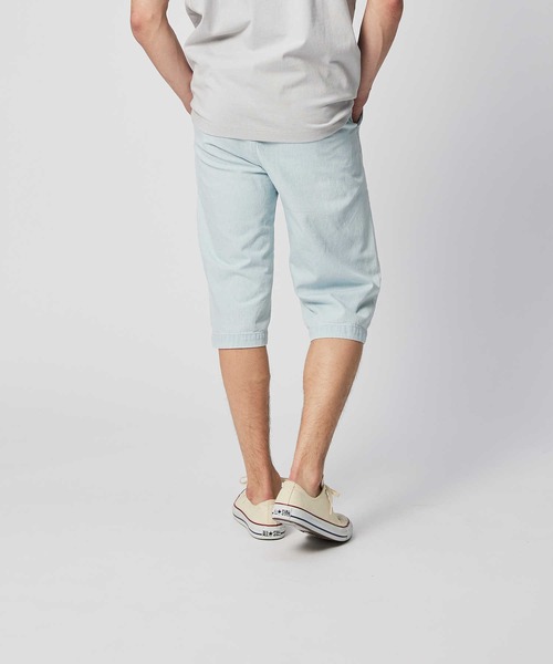 Right-on（ライトオン）の「デニムリブクロップド（デニムパンツ・メンズ・ダークインディゴブルー/ライトインディゴブルー/オフホワイト・S/M/L/XL）」の15枚目の写真