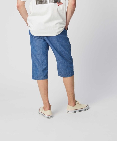 Right-on（ライトオン）の「デニムリブクロップド（デニムパンツ・メンズ・ダークインディゴブルー/ライトインディゴブルー/オフホワイト・S/M/L/XL）」の6枚目の写真