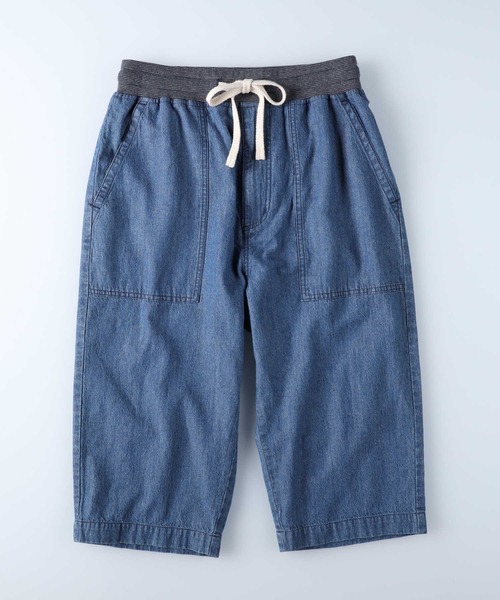 Right-on（ライトオン）の「デニムリブクロップド（デニムパンツ・メンズ・ダークインディゴブルー/ライトインディゴブルー/オフホワイト・S/M/L/XL）」の7枚目の写真