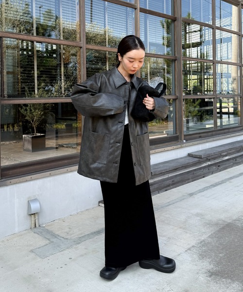 新色追加】ベロアIラインロングスカート（スカート）｜select MOCA by