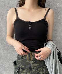 dispark | DISPARK/【24年春夏新作】パット付きフロントボタンレースキャミ(キャミソール)