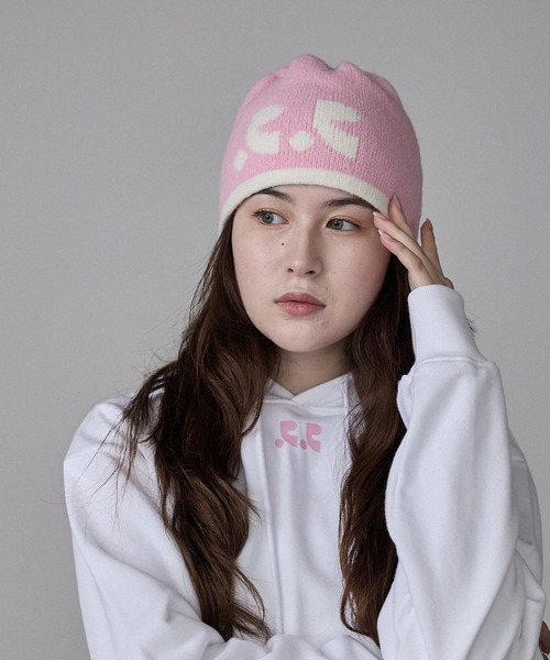 Rest&Recreation（レストアンドレクリエーション）の「Rest&Recreation/レストアンドレクリエーション RR REVERSIBLE BEANIE ビーニー（ニットキャップ/ビーニー・レディース・ピンク/グレー・FREE）」の11枚目の写真