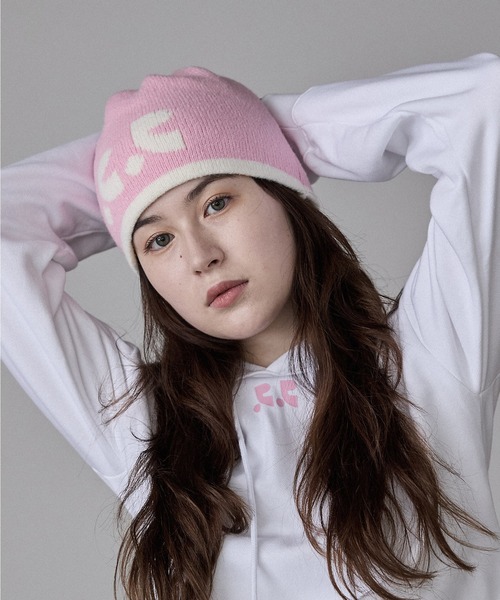Rest&Recreation（レストアンドレクリエーション）の「Rest&Recreation/レストアンドレクリエーション RR REVERSIBLE BEANIE ビーニー（ニットキャップ/ビーニー・レディース・ピンク/グレー・FREE）」の13枚目の写真