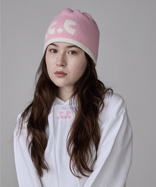 Rest&Recreation（レストアンドレクリエーション）の「Rest&Recreation/レストアンドレクリエーション RR REVERSIBLE BEANIE ビーニー（ニットキャップ/ビーニー・レディース・ピンク/グレー・FREE）」の14枚目の写真